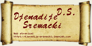 Đenadije Sremački vizit kartica